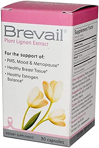 Barlean's Brevail Women's Health Supplement with Plant Lignan Extract - Non-GMO, Soy-Free, Vegan - 30 Capsules