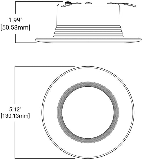 RL 4 in. White Integrated LED Recessed Ceiling Light Retrofit Trim with Selectable CCT (2700K-5000K)