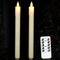 Flameless Taper Candles with Remote and Timer, Moving Wick LED Flickering Window Candles Battery Operated for Christmas, Dinner Table Centerpieces, Party Decoration, Set of 2 (Dripping Wax 2)