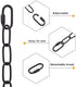 PEESIN Black Pendant Light Fixture Chain, 6 feet Lighting Hanging Chain, Pendant Lamp Fixture Chain Extension with Connection Locks, Heavy Duty Lighting Chain Replacement for Chandelier, Plants, 50 BL