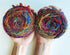 Revolution Fibers Recycled Sari Silk Yarn, Multi-Color Pure Silk Yarn, Made from Handspun Used Sari Fabric Ribbon Scraps, Rainbow Yarn for Knitting, Weaving & Crocheting 100 Grams per Ball (1-Pack)