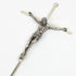 ACHIBANG Crucifix Wall Cross - Metal Slender Catholic Hanging Jesus Cross for the Wall - 10 Inch - Shiny Silver