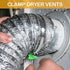 GLIDESTORE 6-Inch Hose Clamps Stainless Steel (Adjustable 5 1/2 - 6 1/3 Inch Diameter), Easy Turn Thumb Screw Metal Clamp, Ideal for Dryer and Plastic Vent Ducts, 5-Pack (Easy Turn Clamp)