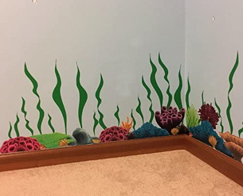 Coral Reef Wall Decals Underwater Ocean Kids Wall Decor Stickers, Under The Sea Girls Boys Toddler Teen Bedroom, Baby Nursery, Bathrooms, Living Room, Playroom (Coral Reef)