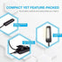 Vont Book Light, Reading Light, Rechargeable Book Light for Reading in Bed, (60 Hours) Eye Protection LEDs Reading Lamp, Clip On Light, Clamp Light, Bed Lamp, 3 Modes, Warm White Light (Black)