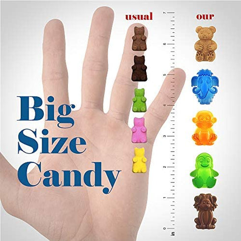Large Gummy Bear Mold Bpa Free - Set of 3 - 5 Animals - 3 Droppers, Silicone Gummy Molds, Candy Mold