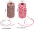 Christmas Bakers Candy Rope Ribbon Twine 2 mm Cotton Rope Cord String for Gift Wrapping Arts Crafts 656 Feet,2 Pieces