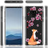 Ftonglogy Cell Phone Case for Samsung Galaxy Note 9, Clear Cute Fox Cherry Blossoms Flower Women Girls Pattern Design Protective Case Cover for Samsung Galaxy Note 9 (Fox)