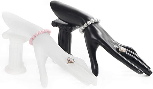 Bracelet Jewelry Display Stand Holder Hand Form Resin Ring Display Stand Rack for Jewelry or Home Organization, (White)