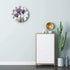 Britimes Round Wall Clock, Silent Non Ticking Clock 12 Inch, Decor for Bathroom, Bedroom, Kitchen, Office or School Purple Tulip