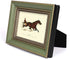 BWPFRAME Vintage Picture Frames 4x6 Green with Real Glass Solid Wood Frames For Table Top or Wall Mounting Display
