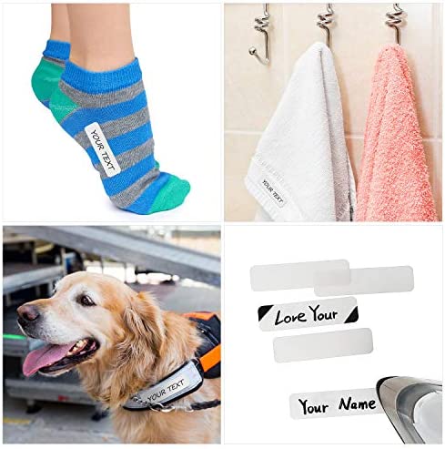 Writable Iron On Clothing Labels, Personalized Iron-on Fabric Labels Name Labels to Mark Your Clothes for School Uniform, College, Day Care and Uniforms (200)