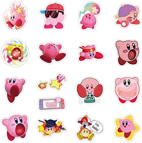 50Pcs Kirby Star Stickers for Laptop Motorcycle Bicycle Skateboard Bottle Luggage Decal Graffiti Skin Sticker…