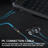 ENHANCE Mobile Gaming Earbuds for PS4, PC, Xbox One & Nintendo Switch with Bass Vibration Feedback & Microphone - Full Metal Housings, Noise Isolating, in Ear Hooks & Tangle Free Cable