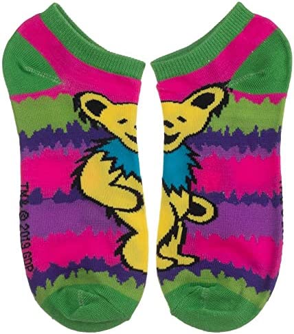 Bioworld Grateful Dead 5 Pack pair Tie Dye ankle Socks for men
