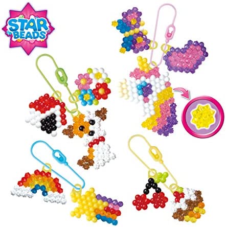 Aquabeads Arts & Crafts Charm Maker Theme Refill with Beads, Templates and Keychains