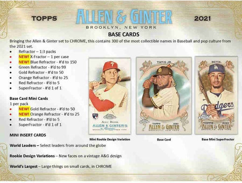 Topps 2021 Allen & Ginter Baseball Value Box