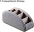 TV Remote Control Holder with 5 Compartments,Pu Leather Remote Caddy/Box/Tray Bedside Table Desk Storage Organizer for DVD, Blu-Ray, Media Player, Heater Controllers and Cosmetics Office Supplies