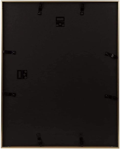 Golden State Art, 11x14 Gold Picture Frame Displays Photo 8x10 with Ivory Mat or 11x14 Without Mat for Wall Mounting Aluminum Frames with Real Glass (Pack of 1)