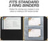 Samsill Recipe Card Page Protectors for 8.5 x 11 Recipe Binder, 4 x 6 Pockets, 2 Pockets, 50 Count, Recipe Book Pocket Page Refill Sheets, Side Margin Loading, for 8.5 x 11 Standard 3 Ring Binders