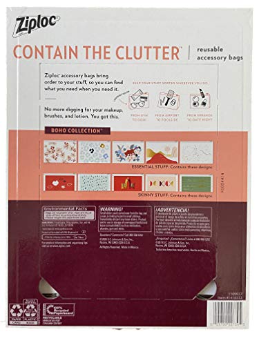 Makeup And Accessory Bags, Contain The Clutter, Use in Gym, Airport, Poolside, Desk, Date Night, Brushes, Lotion (15 Designs Bags) (Boho Collection)