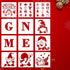 12 Pieces Gnome Stencil Letter Stencils for Painting on Wood Porch Welcome Sign Stencils Home Sign Stencil Template for Front Door Rustic Home Porch DIY Decor (8 x 8 Inches)