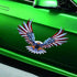 Practisol Bald Eagle Car Decals American Flag Car Decal Stickers Patriotic American Eagle Car Decal Graphics Vinyl Stickers Decals for Car Hood Window Body Side Decal and Graphics (3 Sizes 4 Pack)