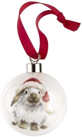 Portmeirion Home & Gifts Ho (Rabbit) -Christmas Bauble, Multi Coloured, 9