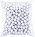 Hestya 500 Pieces 0.5 Inch Christmas Pompoms Glitter Pom Poms for Craft Making and Hobby Supplies (White)