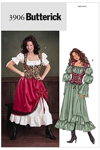 Butterick B3906 Women's 18th Century Historical Costume Dress Sewing Pattern, Sizes 18-20