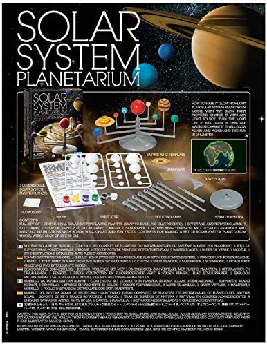 4M Solar System Planetarium - DIY Glow In The Dark Astronomy Planet Model Stem Toys Gift for Kids & Teens, Girls & Boys, Model:3427