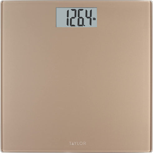 Taylor Precision Products Digital 400 lb Capacity Bathroom Scale, Champagne