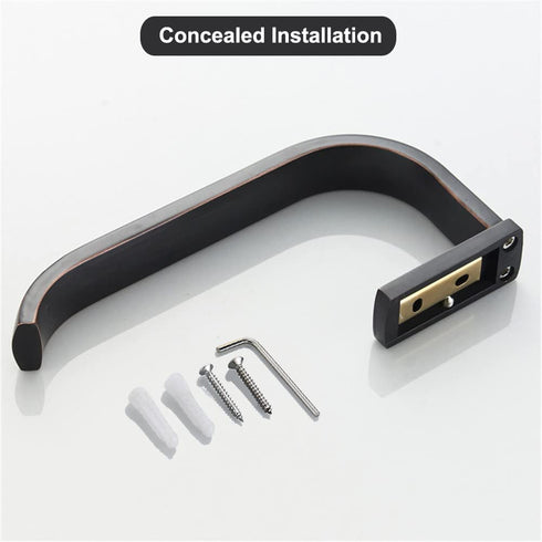 WINCASE Oil Rubbed Toilet Paper Holder, Bronze Roll Tissue Holder, Black Paper Storage Brushed Brass ORB Wall Mounted for Bathroom