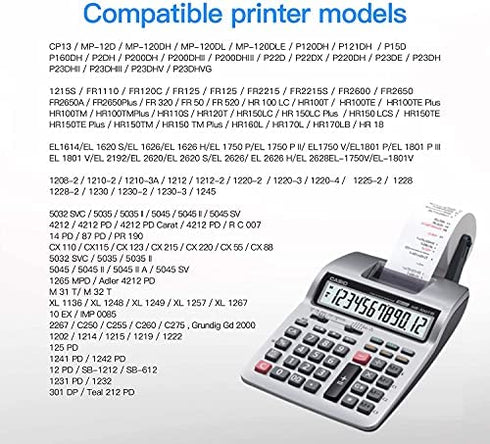 Pokanic IR-40T, IR40T Black and Red Ink Roller Ribbon Cartridge Replacement Compatible with Canon P23-DH V, Casio HR-100TM, HR-150TM, Sharp EL-1750V, EL-1801V, Citizen CP-13 Calculator (6 Pack)