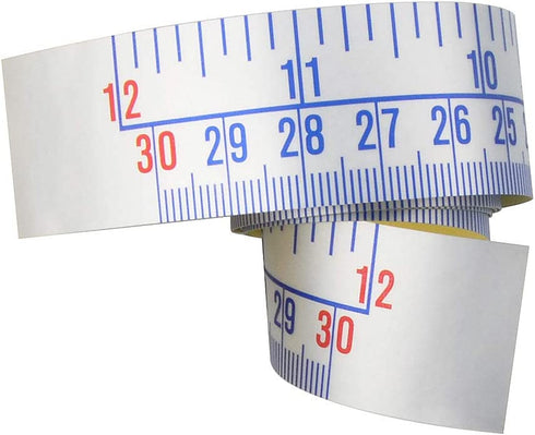 Edtape Workbench Ruler,Adhesive Backed Tape Measure,Waterproof Measuring Sticker,Sticky Measuring Tape,12 Inches/30 CM Length, 1 Inch/2.54 CM Width Imperial/Metric Ruler