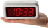 Timegyro Digital Alarm Clock, Battery Operated Desk Clock with 1.2" Large Display for Bedroom, Heavy Sleepers(White)