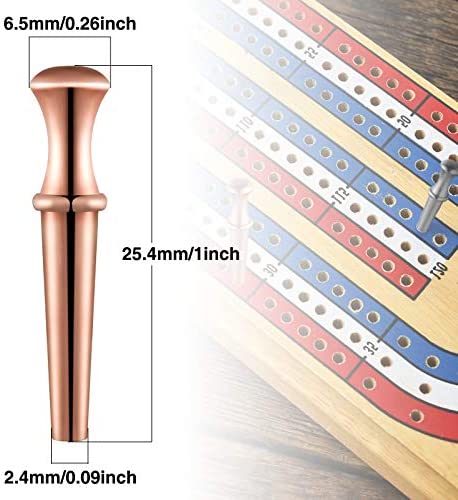48 Pcs Metal Cribbage Pegs Cribbage Board Pegs Metal Nails Fit 1/8 Holes Toy Game Accessories with Drawstring Storage Pouch for Cribbage Traditional Board Game, 4 Colors
