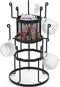 Coffee Mug Holder, Auledio 3 Tier Mug Tree Stand for Counter, Metal Tea Cup Rack Holder Tabletop Mug display Rack, Holds 15 Mugs, Black