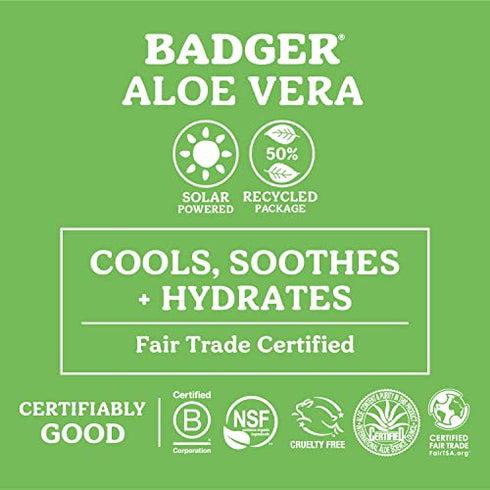 Badger Organic Unscented Aloe Vera Gel, 4 FZ