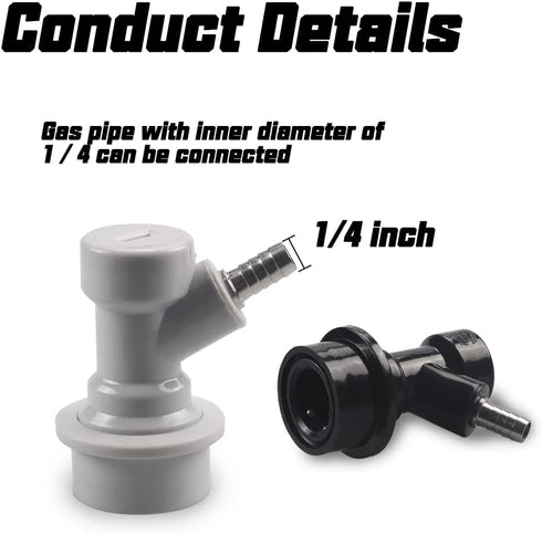PERA 4 Pair Ball Lock Barb GAS & LIQUID Quick Beer Keg Disconnects Sets