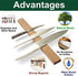 10 Inch Knife Magnetic Strip Use as Magnetic Knife Holder for Wall - Magnetic Knife Strip - Magnetic Knife Bar - Wall Kitchen Magnetic Rack Holder