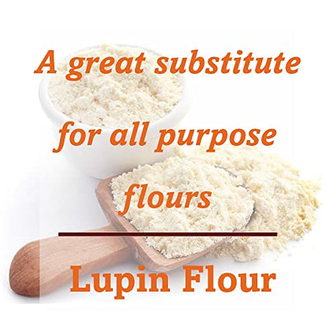 Ecoideas Org. Lupin Flour, 7.1 OZ Bag - Certified Organic, Kosher, Vegan, Low Carb, Gluten-Free, Non-GMO & Keto Friendly