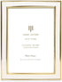 Isaac Jacobs 5x7 White Textured Leather (Vertical & Horizontal) & Gold Metal Picture Frame, with Black Fabric Easel, Wall-Mountable, Made for Tabletop, Wall-Hanging, Home or Office (5x7, White W/ Gold)