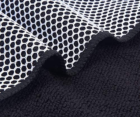 SINLAND Microfiber Dish Cloth for Washing DishesBest Kitchen Washcloth Cleaning Cloths with Poly Scour Side 12Inchx12Inch 5Pack, Black
