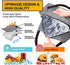 Buringer Reusable Insulated Lunch Bag Cooler Tote Box Meal Prep for Men & Women Work Picnic or Travel (Grey White Stripes)