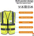 A-SAFETY Enhanced Visibility Safety Vest,, Hi Viz 2 Band And Braces Waistcoat safe for Motorcycle, Running/Jogging, Bike/Bicycle Riding Outdoor Activities, Yellow