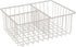 mDesign Metal Kitchen Food Storage Container Lid Holder, 3-Compartment Organizer Bin for Organization in Kitchen Cabinets, Cupboards, Pantry Shelves, Drawers - 2 Pack - Cream/Beige