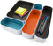 Three By Three Seattle Drawer Organizer Pack of 5, 2", Gray/Sky Blue/Orange (52290)