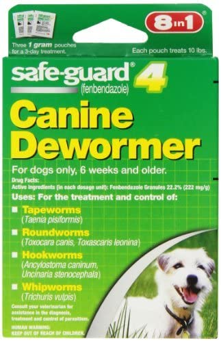 8 In 1 Safe Guard Canine DeWormer for S Dogs, 1-Gram