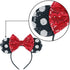 2 Pcs Mouse Ears Bow Headbands, Shiny Sequin Bow Headbands Classic Red Mouse Ears Headbands for Adult Women Girls